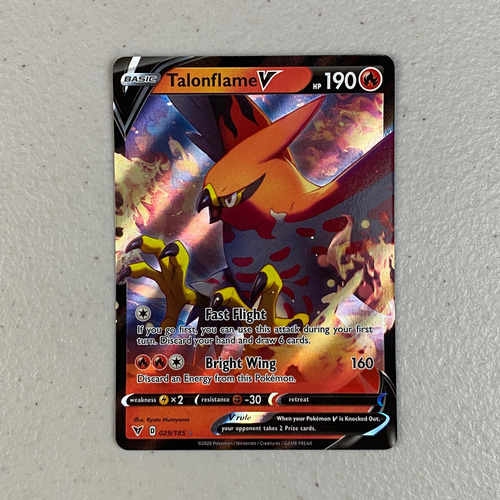 Mint Talonflame V Vivid Voltage Cartas Pokemon Tcg Talonflame V Inglés (Usado)