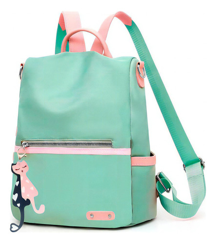 Bolsa Feminina Mochila Barata Coortavel Colorida Cor Verde