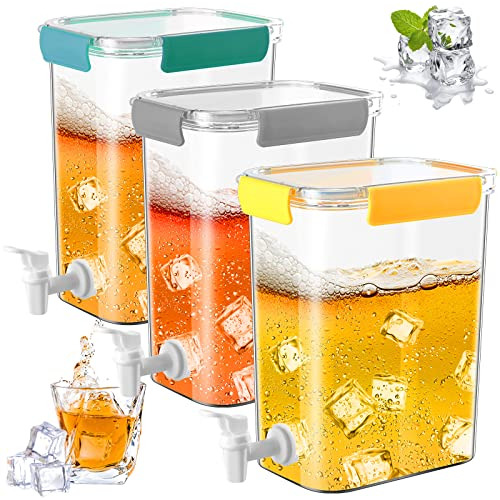 Pack De 3 Dispensadores De Bebidas De Plástico Nevera,...