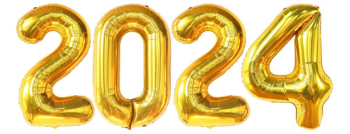 Globos De Numeros Para Año Nuevo Metalizados De 70/80cm