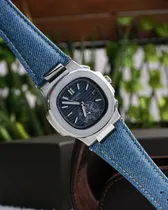 Comprar Reloj Nautilus Patek Phillippe Aquanaut Santos Dumont Moonwa Azul Petróleo Plateado Azul Petróleo