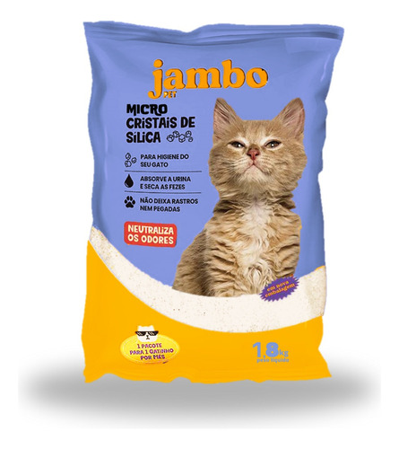 Jambo areia micro mristais sílica gatos fresco cat pet 1.8kg de peso neto