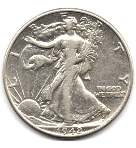 Estados Unidos Medio Dólar 1942 Plata