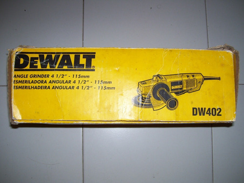 Esmeriladora Esmeril Angular Dewalt 4 1/2 Con Sus Manuales