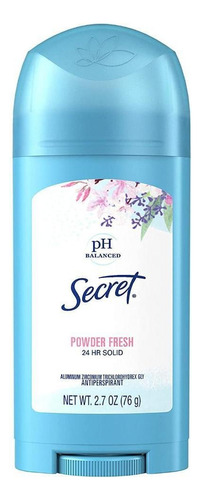 Desodorante Secret Bastão Ph Balanced Powder Fresh 76g