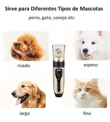 Imagen 6 de 7 de Maquina Corta Pelo Perros Cortadora Usb Accesorios Gatos