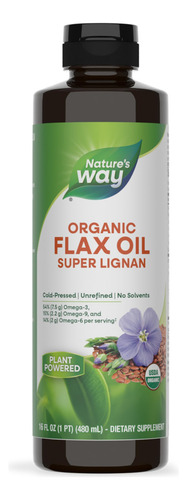 Aceite De Lino Orgánico Super Lignan Omega 3 473 Ml