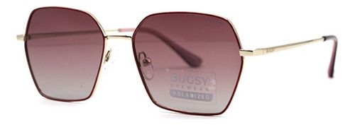 Lente De Sol Bugsy - 5105 Diseño Dorado Y Rojo