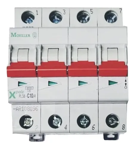 Termica Termomagnetica Tetrapolar 4x10 A Moeller Eaton 4x10a