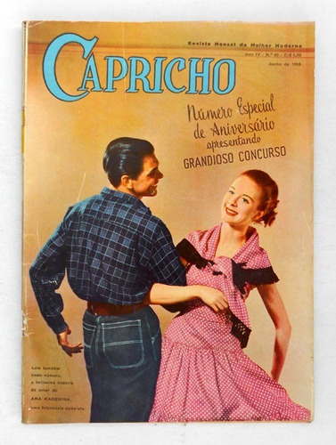 Revista  Capricho N.40 - 1955 - Ler Descrição - F(1760)