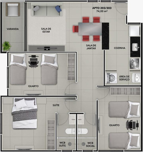 Imagem 14 de 30 de Apartamento À Venda, 53 M² Por R$ 315.900,00 - Bessa - João Pessoa/pb - Ap0331