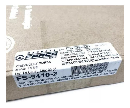 Kit De Empacadura Corsa 1.6 4l 00-06 Sellos Valvula Original