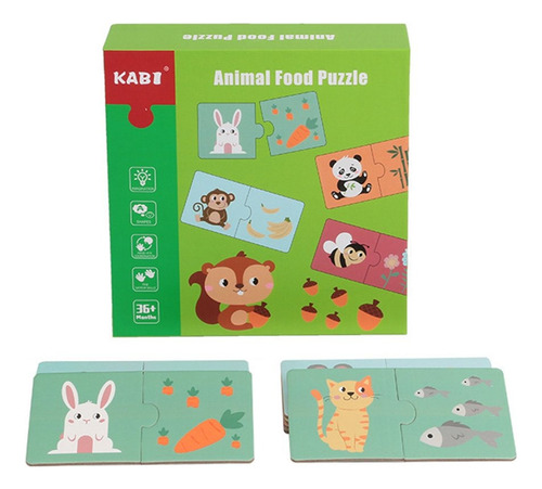 Puzzle Montessori - Animales Y Su Comida  (ak0101)