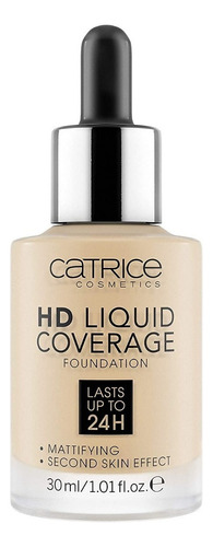 Catrice Base De Cobertura Líquida Hd, Cobertura Alta Natural Tono 008 Fair Beige