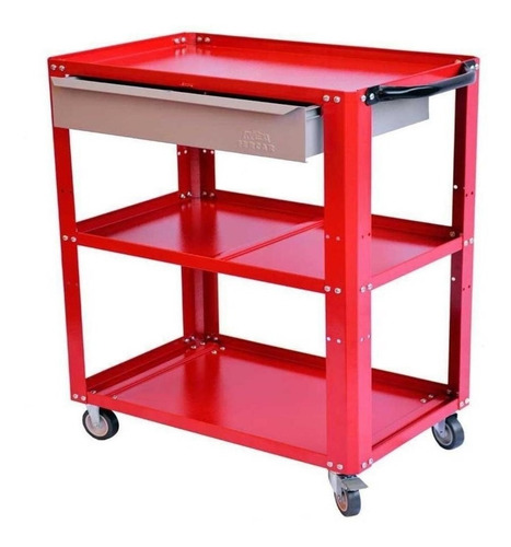 Imagem 1 de 4 de Carrinho Porta Ferramentas Multiuso Com Roda Vermelho Fercar