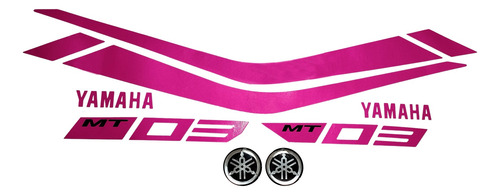 Kit Adesivo Faixa Yamaha Mt-03 Rosa Refletivo 2019 2020 M3r