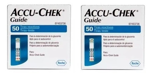 100 Tiras Cintas Glicemia Accu-chek® Guide