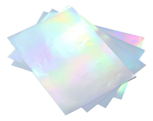 Papel Adhesivo Holográfico Imprimible A4 De 22 Hojas A Prueb