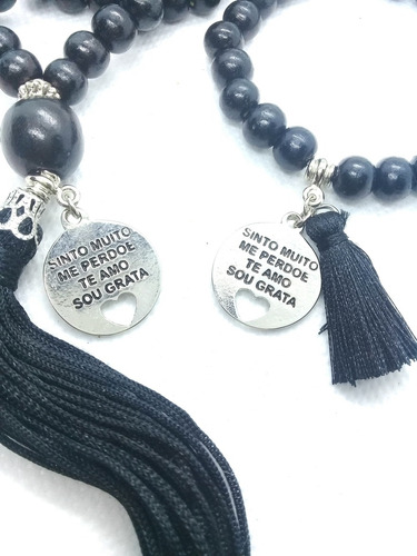 Imagem 4 de 8 de Kit Japamala 108 Contas De Madeira Ho Hoponopono + Pulseira