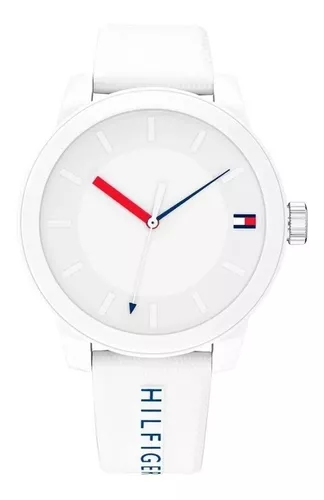 Reloj Tommy Hilfiger De Hombre Blanco Linea Denim 1791743