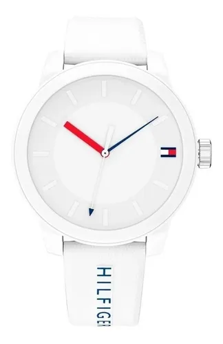 Reloj Tommy Hilfiger De Hombre Blanco Linea Denim 1791743