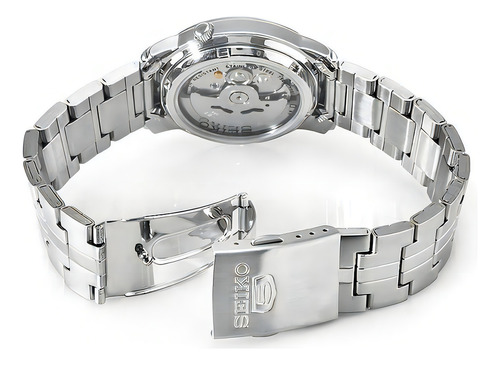 Relógio Seiko 5 Snkk65 Automático - Todo Em Aço 38 Mm 7s26 R Cor da correia Prateado Cor do bisel Prateado Cor do fundo Prateado
