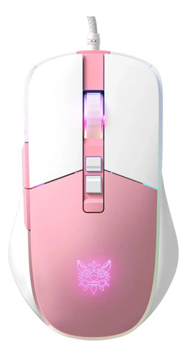 Mouse Gamer Onikuma Cw916 Rgb, 7 Botones 6 Niveles De Dpi Color Rosa