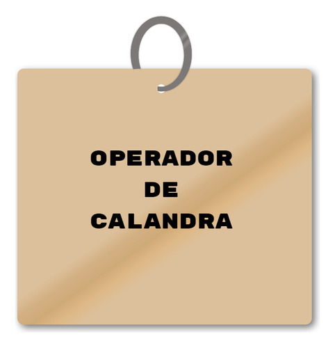 Chaveiro Operador De Calandra Mdf Trabalho Rh C/ Argola