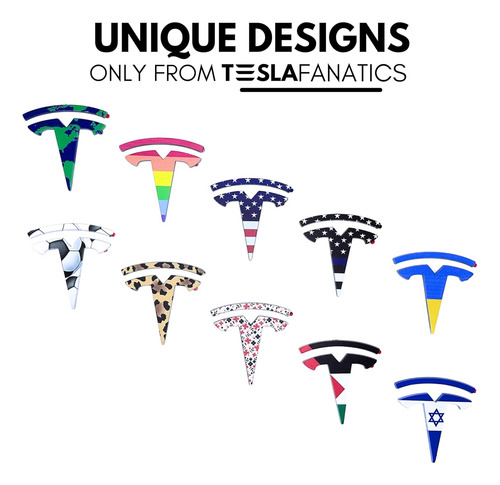 Calcomanía Con Logotipo Del Emblema De Tesla Frunk Tronco, L