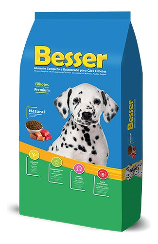 Ração Para Cachorro Filhote Besser Premium Sem Corantes 10kg