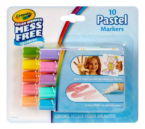 Crayola Color Wonder Mess Free 10 Marcadores Pastel