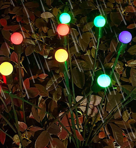 6 Luces Lampara Solar Jardin Luz De Luciérnaga Led 2 Piezas Estructura Warm Light,luces Para Jardin Solares,lamparas Solares Exterior Jardin