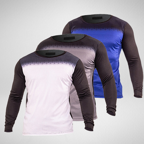 Kit 3 Camiseta Dry Uv Sublimada Leve P/ Sol E Atividade