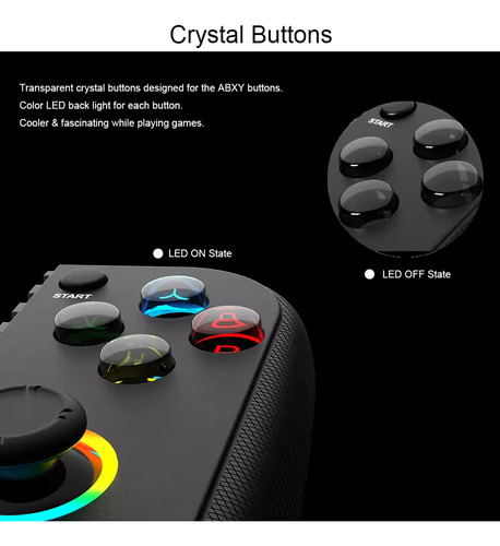 Saitake 7009f Gamepad Bt Rgb Para Android, Pc, Ios, Cloud