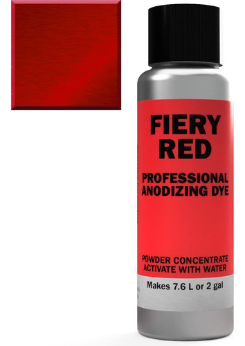 Tinte Pigmento Anodizado Aluminio Profesional Rojo Ardiente