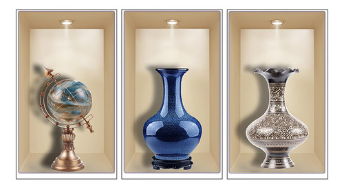3 Piezas De Porcelana Tellurion Art Magic Pictures Peel And 