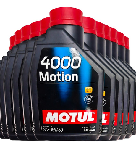 Aceite Mineral Motul Sae 15w50 Motor Botella 1l. (12 Piezas)