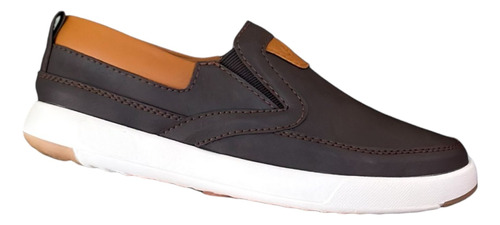 Calzado O Zapato Casual Para Hombre Vulcanizado - Marron