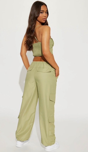 Conjunto Pantalón Cargo Y Top Vestido Mujer Importado