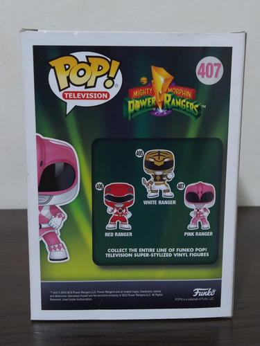 Funko Pop Pink Ranger 407 (metálico) Power Rangers Kimberly