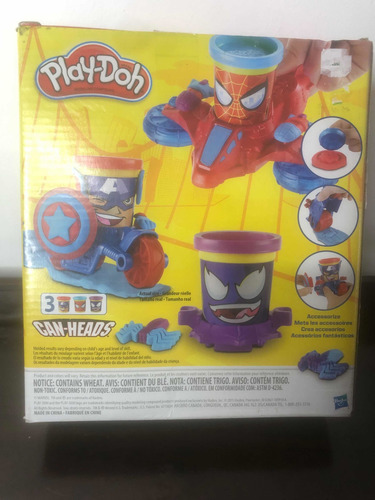 Imagen 5 de 6 de Plastilina Play Doh Marvel Can-heads