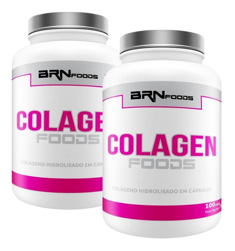2x Colágeno Hidrolisado - 100 Capsulas - Brn Foods