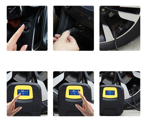 Bomba De Neumáticos Portátil 12v For Casa Y Coche