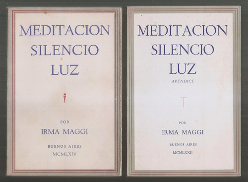 Irma Maggi Meditación Silencio Luz Libro Usado Con Apéndice
