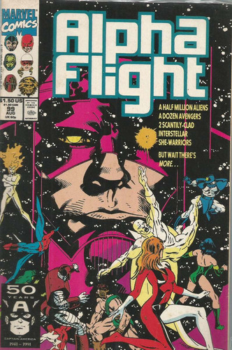 Alpha Flight N° 99 - Em Inglês - Editora Marvel - Formato 17 X 26 - Capa Mole - 1991 - Bonellihq Cx02 Abr24