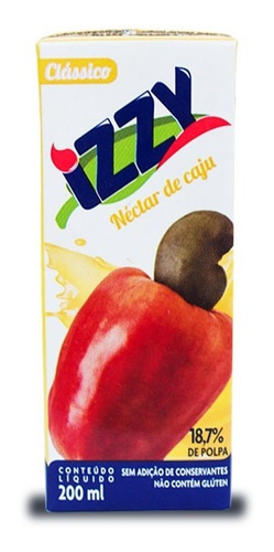 Imagem 1 de 3 de Suco De Caixinha Néctar De Caju Sem Glúten Izzy 200ml.