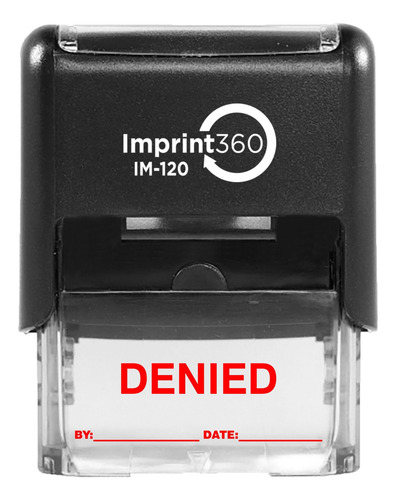 Imprint Denied Sello Fecha Por: &: Tinta Roja Heavy Duty