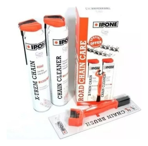 Kit Ipone Limpieza Lubricante Transmision Cadena Road Care