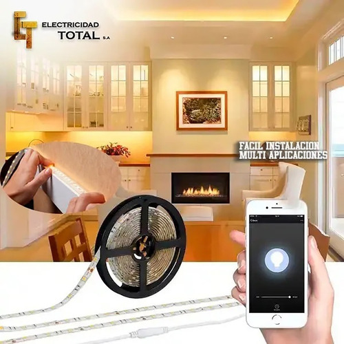 Imagen 5 de 10 de Tira Luces Led Autoadhesivas 5 Metros + Fuente Lista P/ Usar