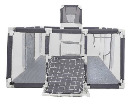 Corralito Para Bebe Con Accesorios Para Juegos 3 En 1 Color Gris oscuro Diseño de la tela Liso